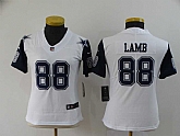 Women Nike Cowboys 88 Ceedee Lamb White 2020 NFL Draft Color Rush Limited Jersey,baseball caps,new era cap wholesale,wholesale hats